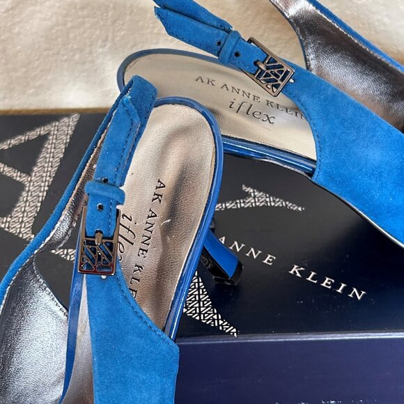 Anne Klein Vibrant blue suede shoes  8.5M - Picture 4 of 4